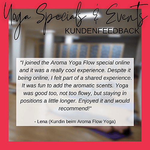 Feedback Lena zum Aroma Flow Yoga Special